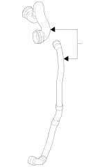 2135007100 - : Upper Hose for Mercedes-Benz Image