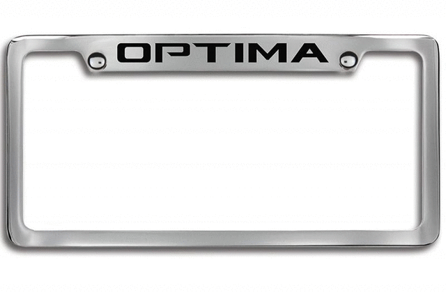 UR013AY002TF - Exterior: License Plate Frame - Upper Logo - Chrome for Kia: K5, Optima, Rio Image