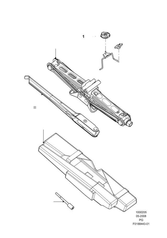 8A5Z17080A - Body: Jack Assembly for Ford Image