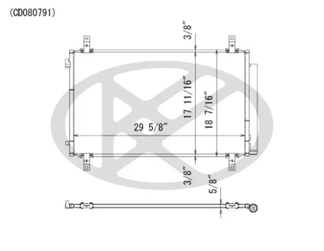 CD080791 - : Koyorad A/C Condenser for Koyo Image