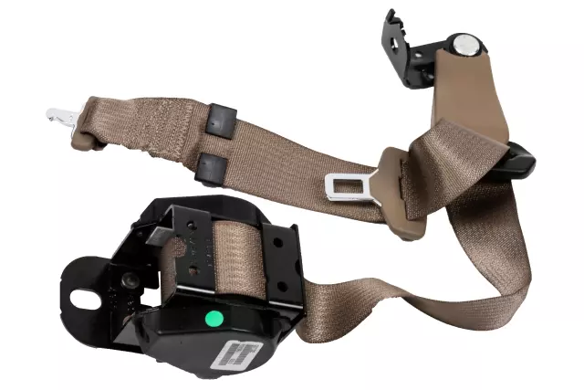 19301031 - : Medium Neutral Rear Driver Side Seat Belt with Retractor for Chevrolet: Express 1500, Express 2500, Express 3500 | GMC: Savana 1500, Savana 2500, Savana 3500 Image