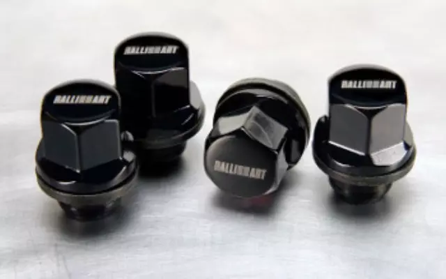 MZ314761 - Wheels: Wheel Lock/Lug Set Black (Ralliart Logo) for Mitsubishi Image