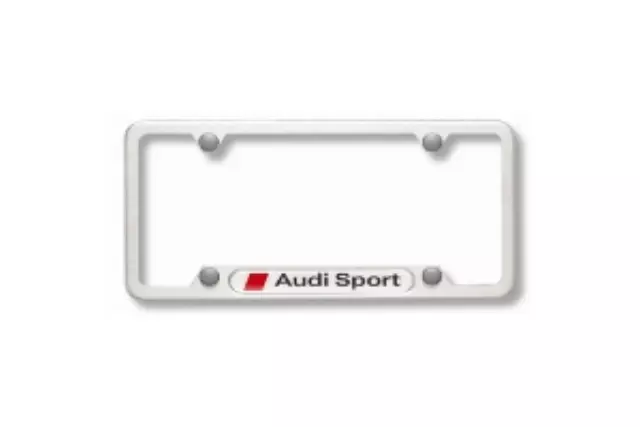 License Plate Frame with Audi Sport Logo - Polished - Audi (ZAW-355-030)