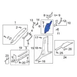 JL1Z7824347AH - Body: Upper Center Pillar Trim for Ford: Expedition Image