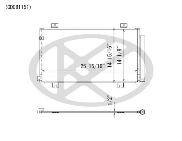 CD081151 - : Koyorad A/C Condenser for Koyo Image