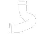 2215282682 - Radiator: Charge Air Hose for Mercedes-Benz Image