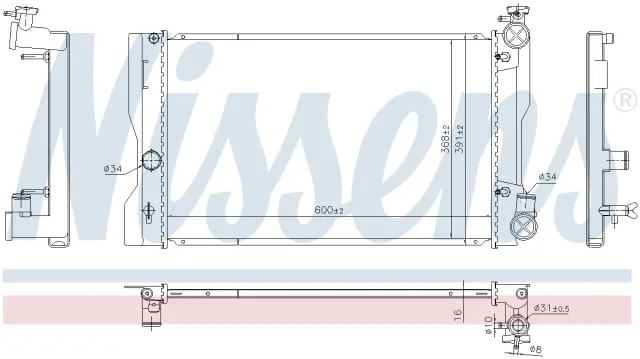 606798 - : Nissens Radiator for NISSENS Image