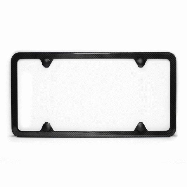 82122458085 - Exterior: Slimline License Plate Frame - Carbon Fiber for Mini Image