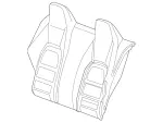 2049202500 - Rear Seat: Padding, Rr Seat Backrest for Mercedes-Benz Image