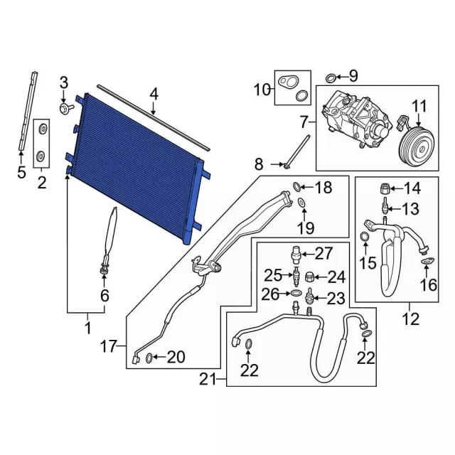 A/C Condenser - Ford (KL3Z-19712-C)