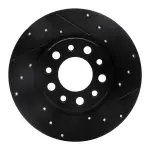 63342012R - : DFC Brake Rotor - Drilled and Slotted - Black for DYNAMIC FRICTION Image