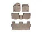 4527714509346 - : Tan FloorLiner™ DigitalFit®, Front, 2nd Row &amp; 3rd Row for WeatherTech Image