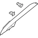 H2BZ5403599AG - Body: Windshield Pillar Trim for Ford: Fiesta Image image