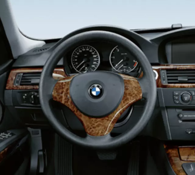 32300397811 - Steering: Wood Steering Wheel Trim - Sedan - Poplar for BMW Image