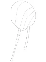 22297031007M48 - Body: Headrest for Mercedes-Benz: S 550, S 550e, S 600, S 63 AMG&amp;reg; Image image