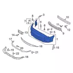 JR3Z17D957FAPTM - Body: Bumper Cover for Ford: Mustang Image