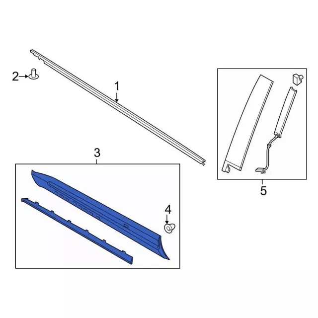 Door Molding - Ford (LB5Z-7825556-DB)