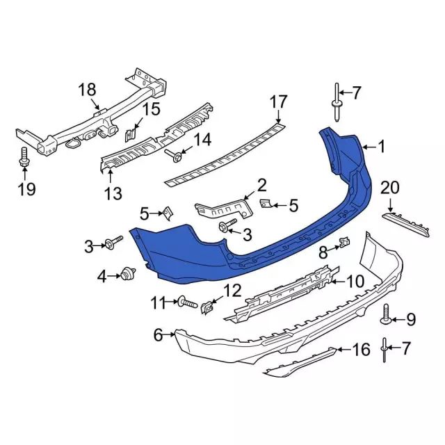 Extension Bumper Bar Side - Ford (LB5Z-17810-ACPTM)