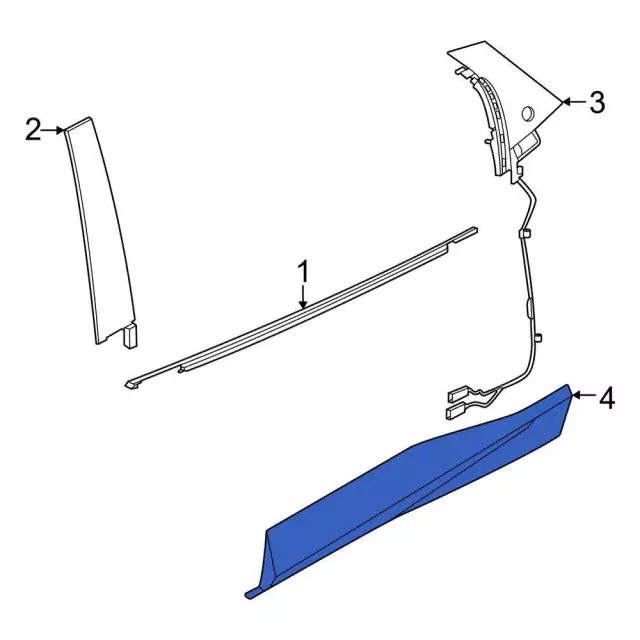 LJ8Z5820879DA - Body: Lower Molding for Ford: Mustang Mach-E Image