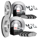 651446048 - : DFC Brake Rotor with 5000 Brake Pads and Hardware Kit for DYNAMIC FRICTION Image