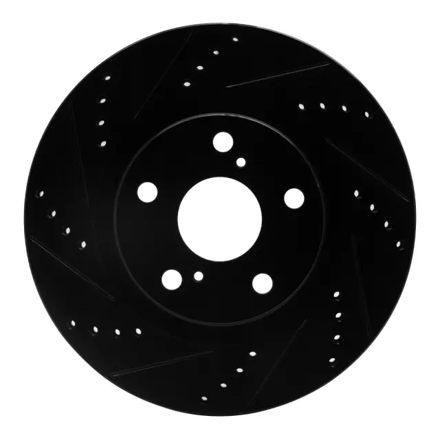 63376101L - Brakes &amp; Brake Parts: DFC Brake Rotor - Drilled and Slotted - Black for DYNAMIC FRICTION Image