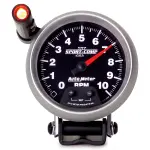 3690 - : GAUGE, TACHOMETER, 3 3/4", 10K RPM, PEDESTAL W/ EXT. QUICK-LITE, SPORT-COMP II for AutoMeter Image