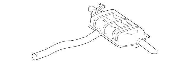 1774904605 - Exhaust: Muffler &amp; Pipe for Mercedes-Benz Image