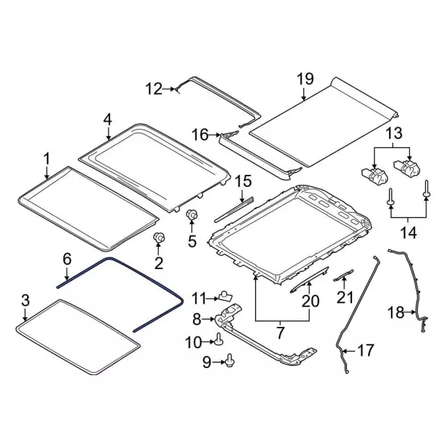 Sunroof Seal - Ford (ML3Z-1651884-C)