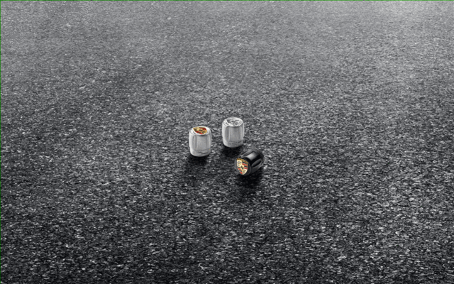 99104460370 - Wheels: 2018 Porsche 911 - Decorative Valve Sleeves (In Black With Rs for Porsche: 911 Image