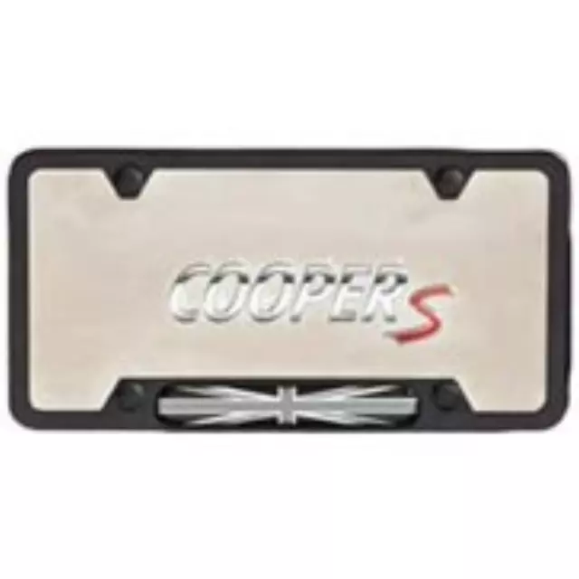 51805A5CFA2 - Exterior: License Plate Frame - Black Jack - Black for Mini: Cooper, Cooper Clubman, Cooper Countryman, Cooper Paceman Image