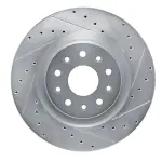 63139032R - : DFC Brake Rotor - Drilled and Slotted - Silver for DYNAMIC FRICTION Image