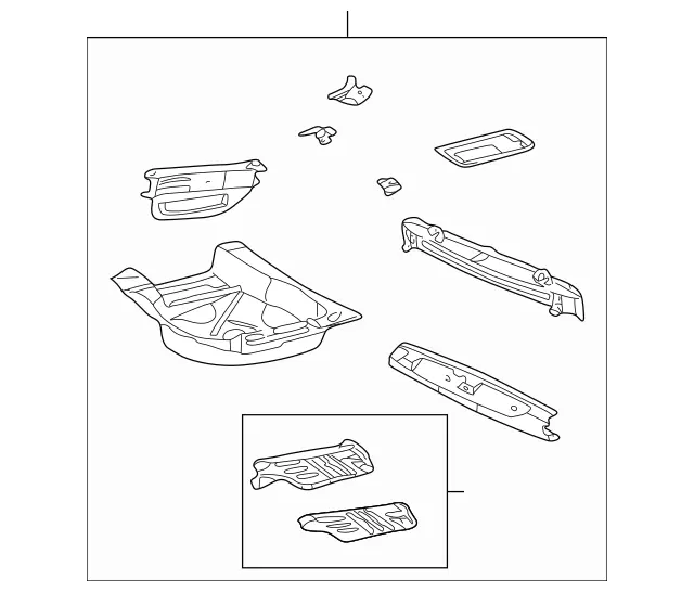 2086100061 - Body: Rear Floor Pan for Mercedes-Benz Image