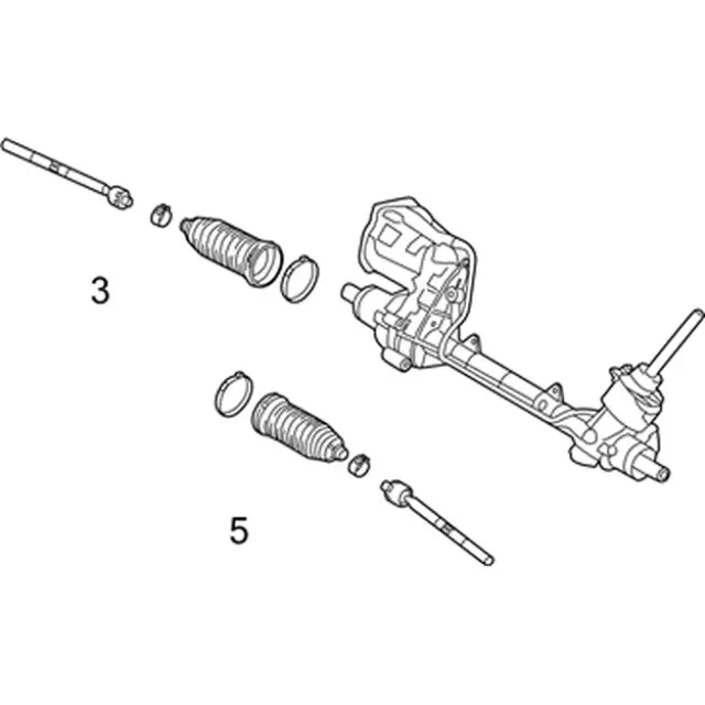 STE632 - Steering: Rack And Pinion Assembly for Ford: Fusion, Police Responder Hybrid, SSV Plug-In Hybrid Image