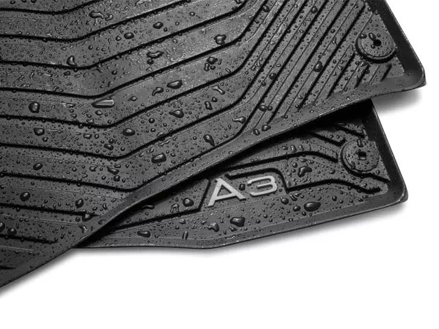 2015-2020 Audi Front All Weather Floor Mats Set Of 2 Black A3 Quattro Sportback E-tron - Audi (8V5-061-502-041)