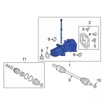 AA534000AF - Suspension: Differential Assembly for Ford: Explorer, Flex, Police Interceptor Sedan, Police Interceptor Utility, Taurus | Lincoln: MKS, MKT Image