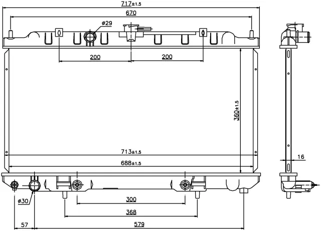 69460 - : Nissens Radiator for NISSENS Image