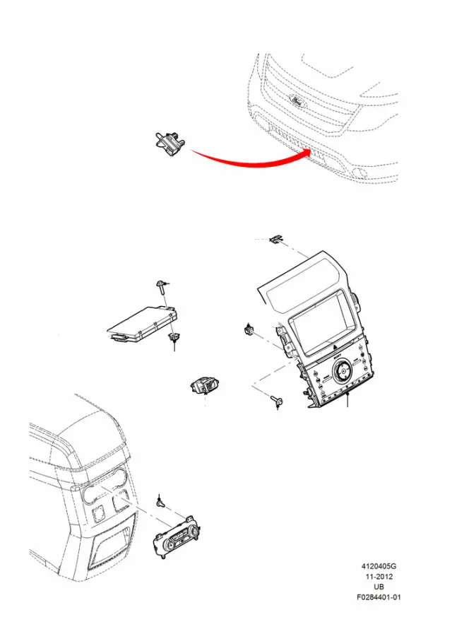 GB5Z19980Z - Body: Heater Control for Ford Image