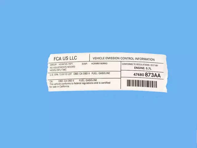 Veci Label Label - Mopar (47480873AA)