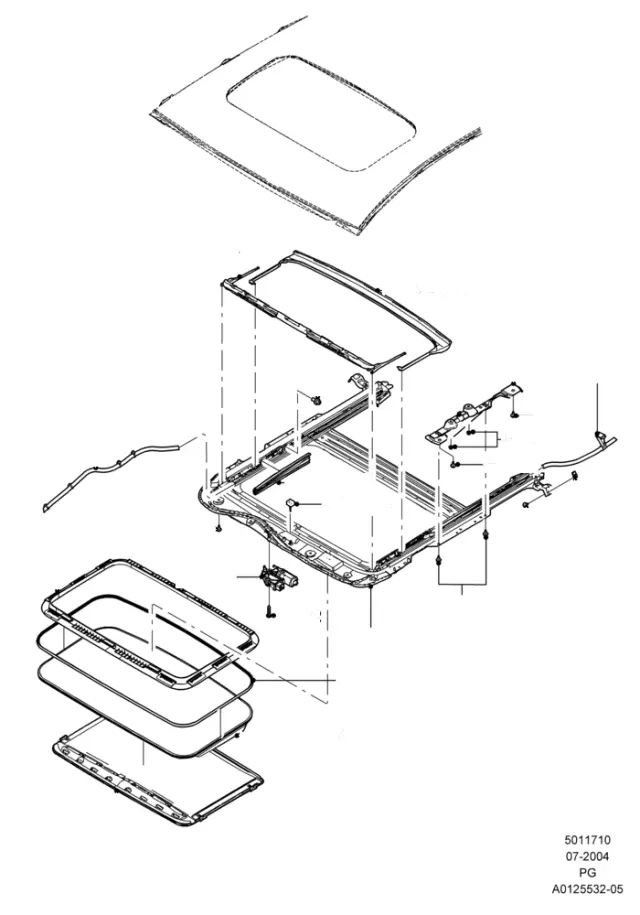 CM5Z54500A18A - Body: Sunroof Glass for Ford Image