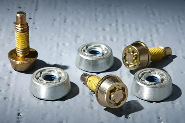 999M1AD000 - Interior: Air Bag Anti-Theft Bolt, Passenger Side for Nissan: 350Z, 370Z, Altima, GT-R, Juke, Kicks, LEAF, Maxima, Murano, NV1500, NV200, NV2500, NV3500, Pathfinder, Quest, Rogue, Sentra Image