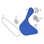 L1MZ8620D - Cooling System: Serpentine Belt for Ford: Bronco, Explorer, Ranger Image