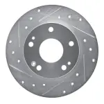 63159059L - : DFC Brake Rotor - Drilled and Slotted - Silver for DYNAMIC FRICTION Image