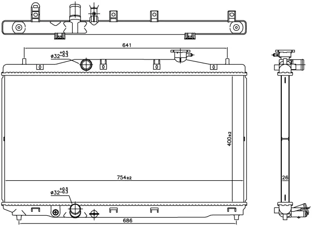 606294 - : Nissens Radiator for NISSENS Image