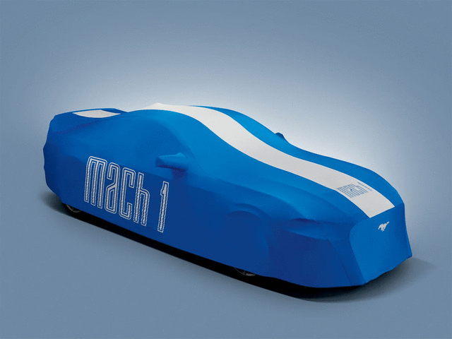 VMR3Z19A412E - : Full Vehicle Cover- Blue With White Graphics, Mach 1, High Wing for Ford: Mustang Image