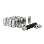 K6CES12150GR - : Small Diam Spline E-T Lug Nuts 3/4" &amp; 13/16" Key 12mm x 1.50 Chrome Set of 24 for Gorilla Automotive Image