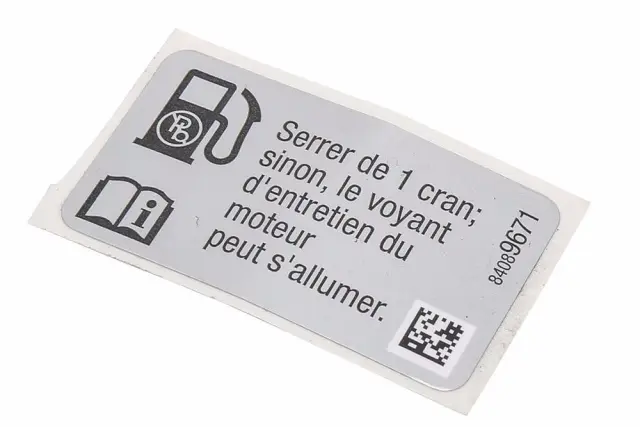 84089671 - Body: Fuel Label for GM Image