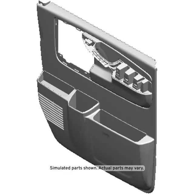 20993927 - : Medium Dark Pewter II Front Passenger Side Door Trim Panel for Chevrolet: Express 1500, Express 2500, Express 3500 | GMC: Savana 1500, Savana 2500, Savana 3500 Image