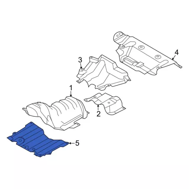 LX6Z9911442A - : Lower Shield for Ford: Bronco Sport, Escape | Lincoln: Corsair, Nautilus Image