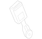 1668601969 - Rear Seat: Seat Belt Buckle for Mercedes-Benz Image