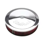 1206 - : Pro-Flo Chrome 14" Round Air Cleaner with 3" Cotton Element for Edelbrock Image